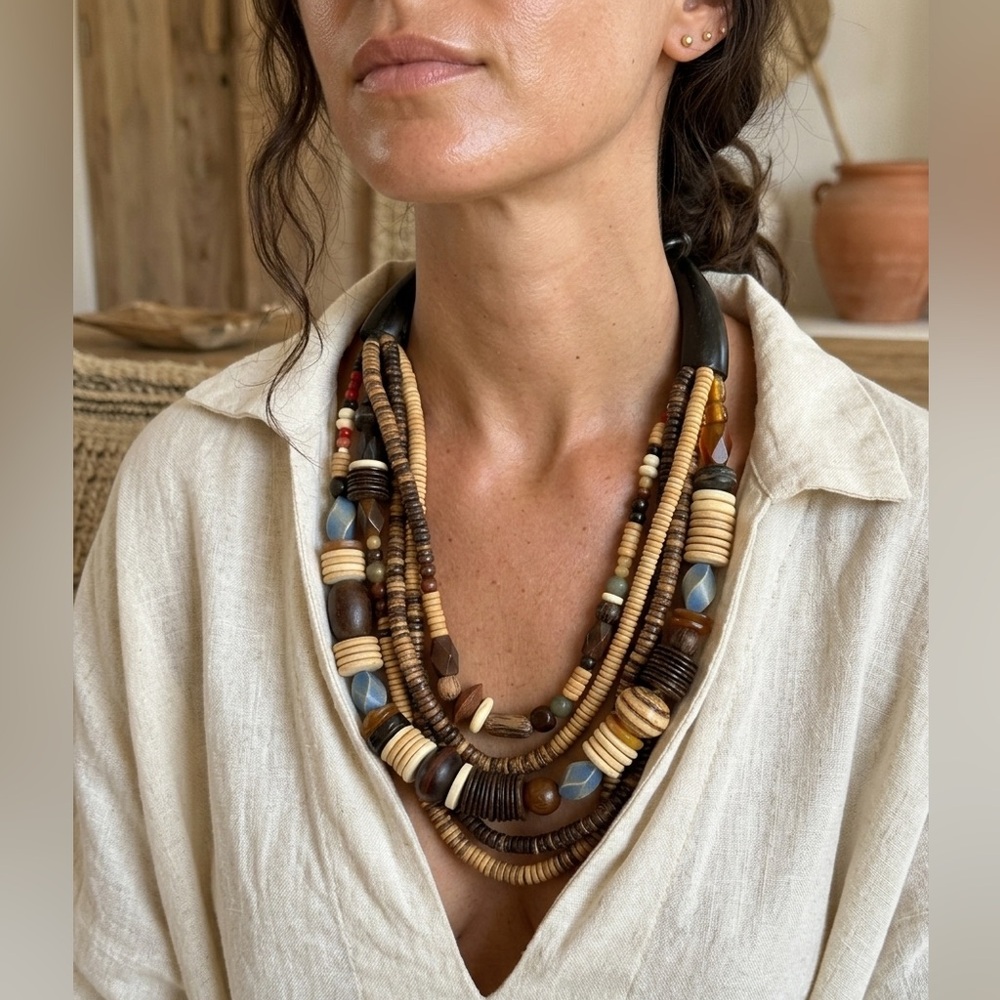 Gerda Lynggaard for MONIES Copenhagen Vintage Multi-Strand Statement Necklace